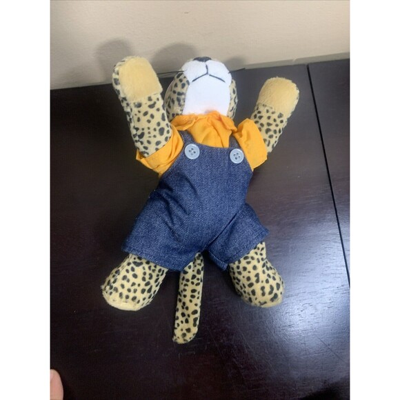 FAST Hard Hat Cheetah Leopard Plush Stuffed Animal Toy 8.25" Laying Flat - Picture 7 of 7